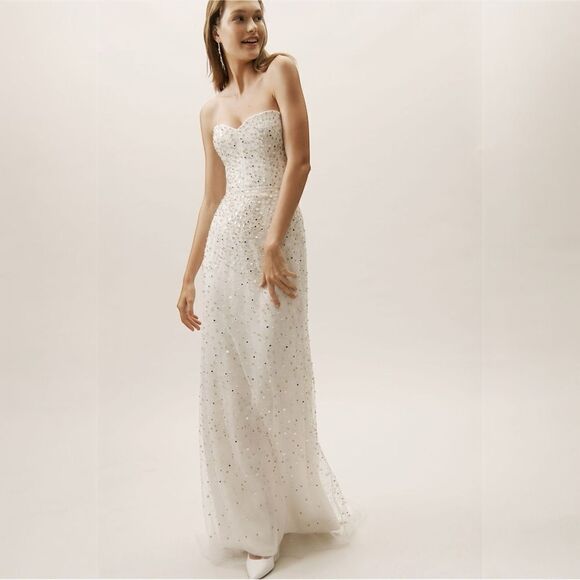 Anthropologie Dresses & Skirts - NWT Wedding Dress BHLDN Houston Chosen Gown Anthropologie Ivory White Size 2